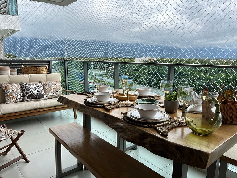 Bertioga | Vista Mar Incrível com Enxoval Completo