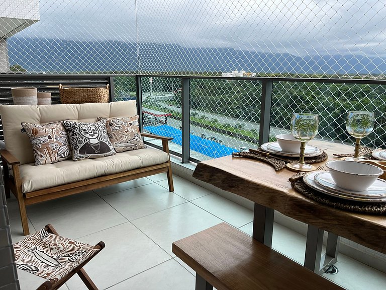 Bertioga | Vista Mar Incrível com Enxoval Completo