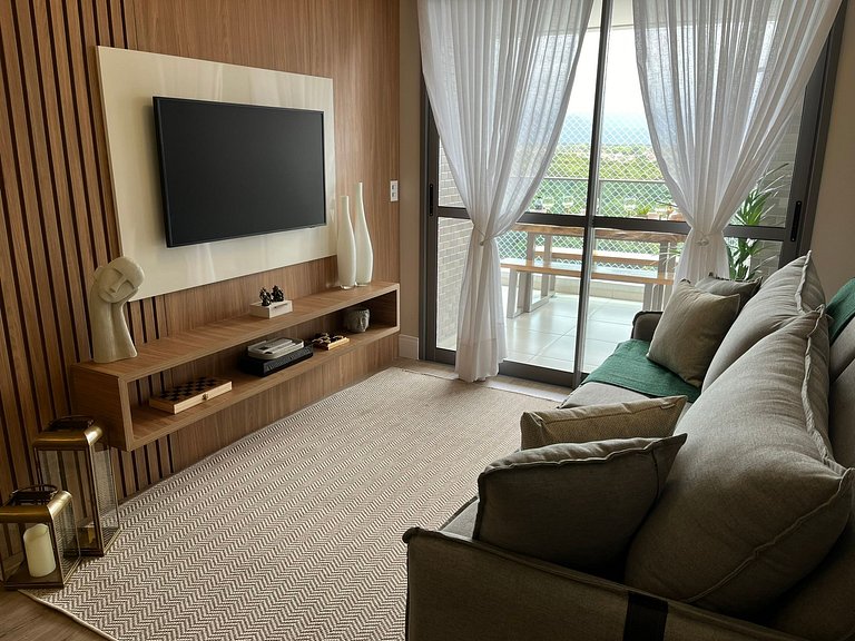 Bertioga | Vista Mar Incrível com Enxoval Completo