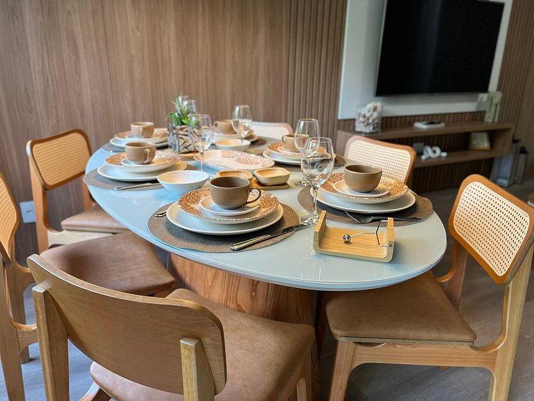 Riviera, apto lindo, lazer, 3 dormitórios - ENXOVAL COMPLETO