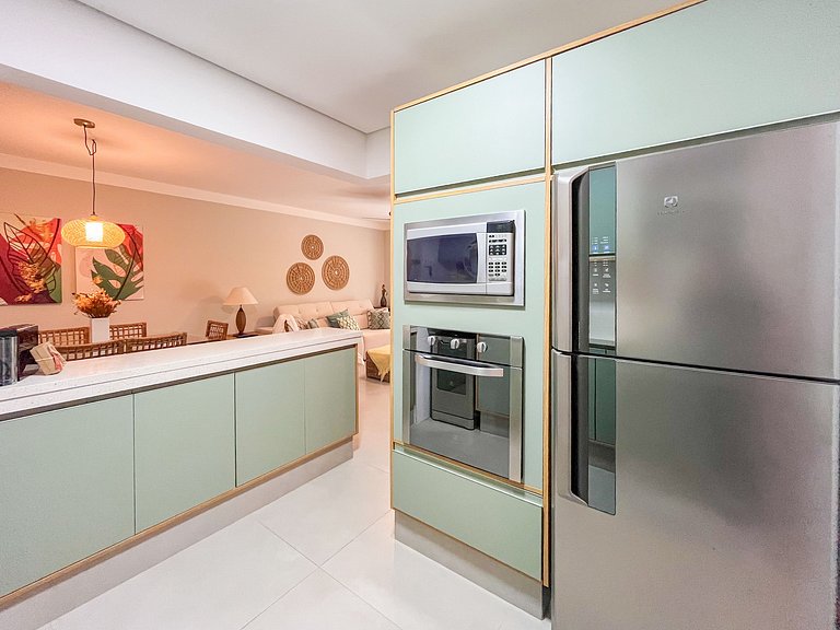 Riviera | Lindo Varanda Gourmet e Enxoval Completo