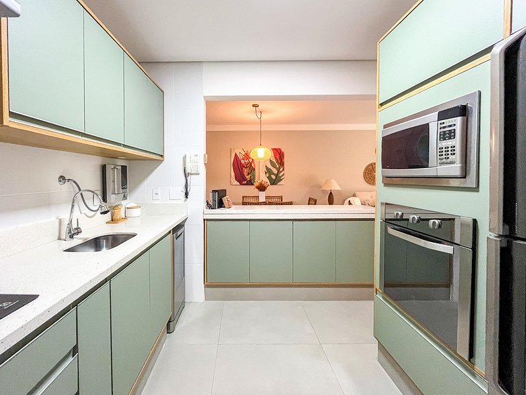 Riviera | Lindo Varanda Gourmet e Enxoval Completo