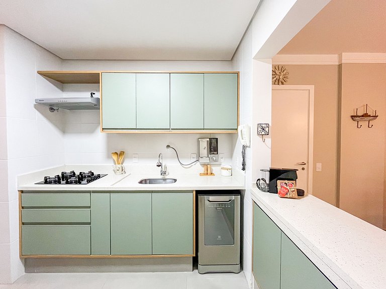 Riviera | Lindo Varanda Gourmet e Enxoval Completo