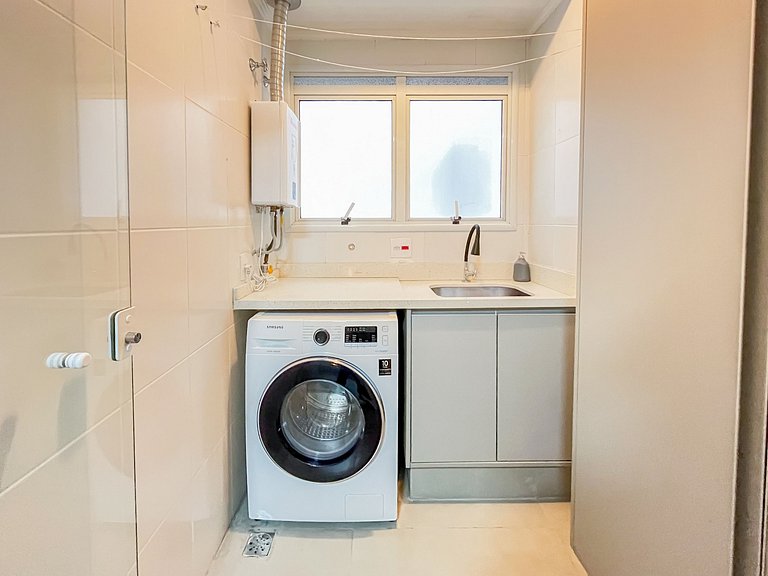 Riviera | Lindo Varanda Gourmet e Enxoval Completo