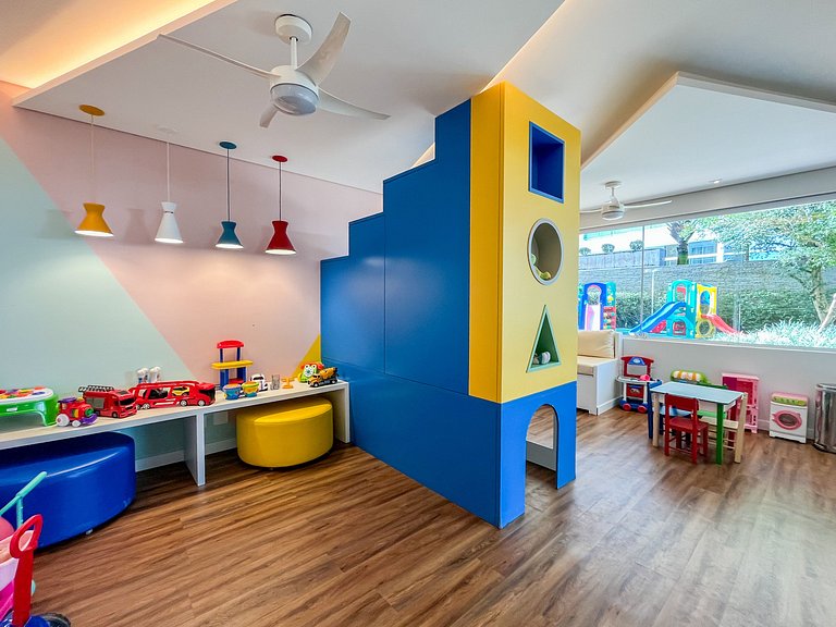 Riviera | Lindo Varanda Gourmet e Enxoval Completo