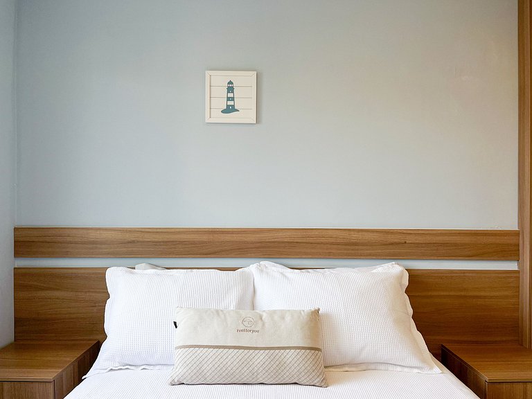 Bertioga | Novo Beira Mar com Enxoval Completo