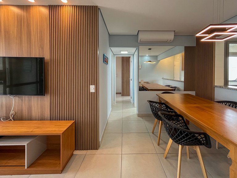 Bertioga | Novo Beira Mar com Enxoval Completo