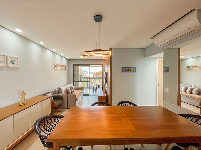 Bertioga | Novo Beira Mar com Enxoval Completo