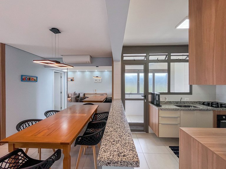 Bertioga | Novo Beira Mar com Enxoval Completo