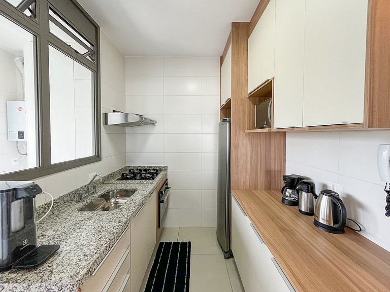 Bertioga | Novo Beira Mar com Enxoval Completo