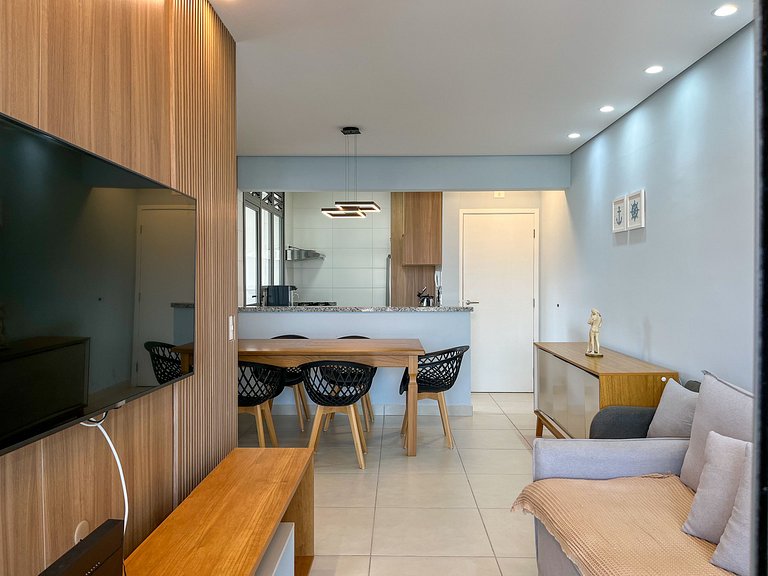 Bertioga | Novo Beira Mar com Enxoval Completo