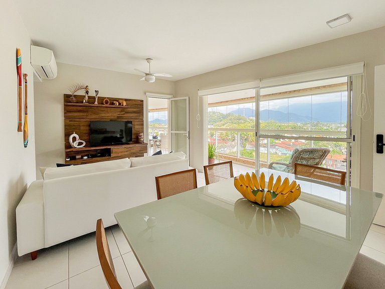 Bertioga | Pé na Areia Vista Mar Enxoval Completo