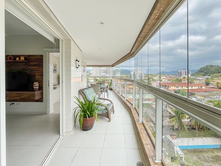 Bertioga | Pé na Areia Vista Mar Enxoval Completo