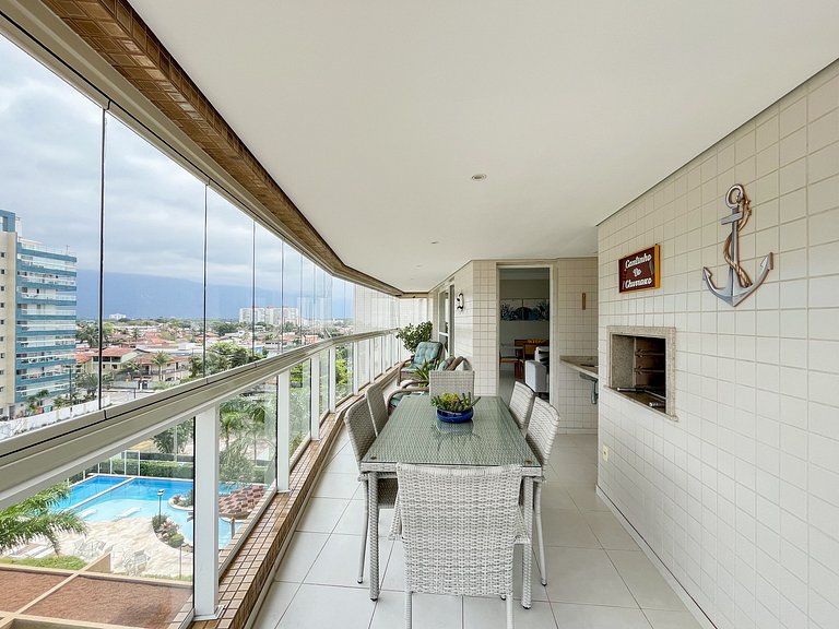 Bertioga | Pé na Areia Vista Mar Enxoval Completo