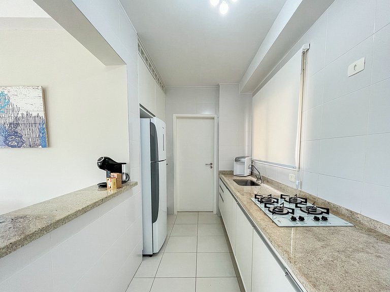 Bertioga | Pé na Areia Vista Mar Enxoval Completo