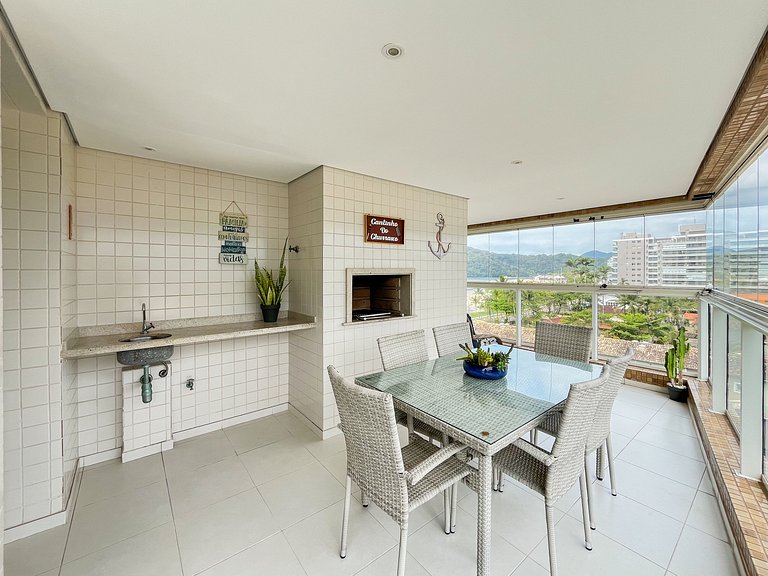 Bertioga | Pé na Areia Vista Mar Enxoval Completo