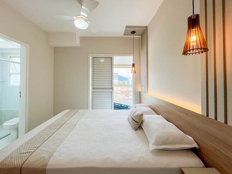 Bertioga | Pé na Areia Vista Mar Enxoval Completo