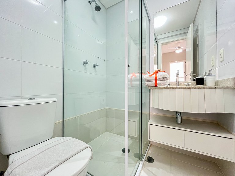 Bertioga | Pé na Areia Vista Mar Enxoval Completo