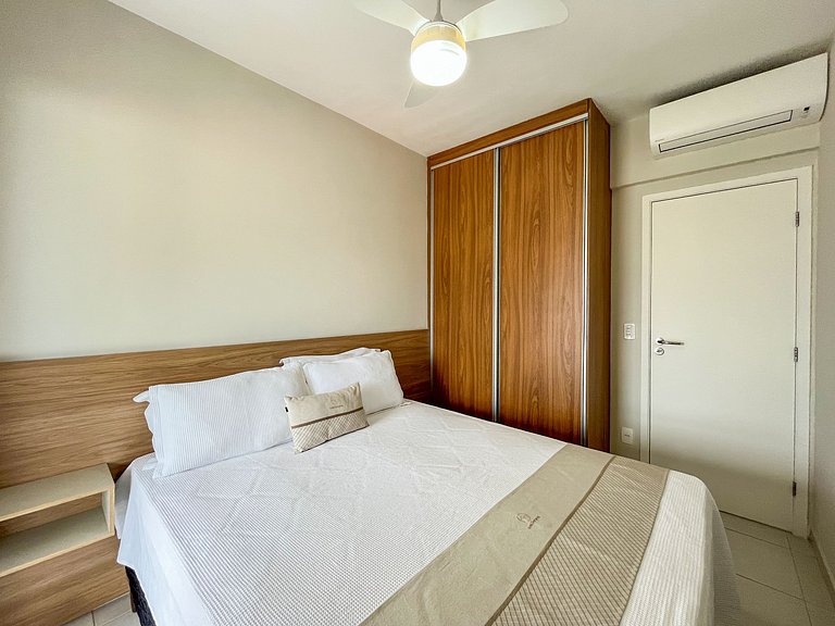 Bertioga | Pé na Areia Vista Mar Enxoval Completo