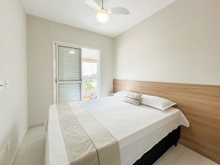 Bertioga | Pé na Areia Vista Mar Enxoval Completo