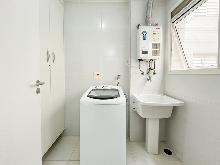 Bertioga | Pé na Areia Vista Mar Enxoval Completo