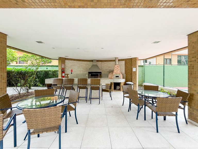 Bertioga | Pé na Areia Vista Mar Enxoval Completo