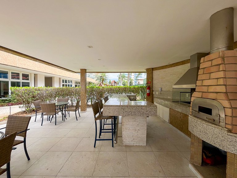 Bertioga | Pé na Areia Vista Mar Enxoval Completo