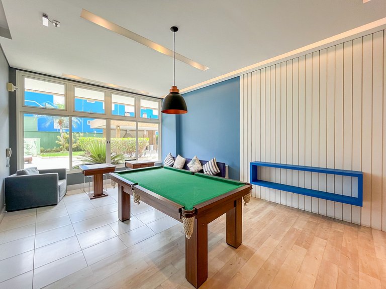 Bertioga | Pé na Areia Vista Mar Enxoval Completo