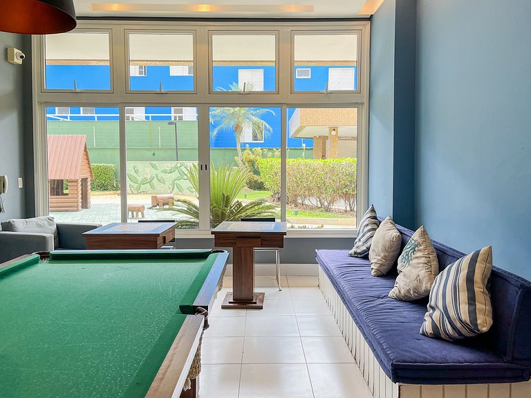 Bertioga | Pé na Areia Vista Mar Enxoval Completo