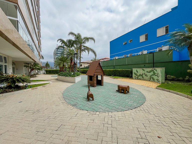 Bertioga | Pé na Areia Vista Mar Enxoval Completo