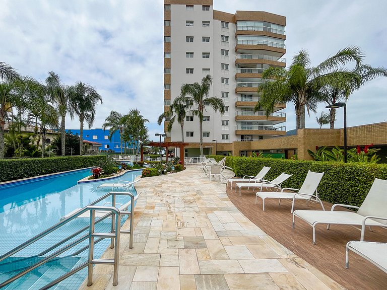 Bertioga | Pé na Areia Vista Mar Enxoval Completo