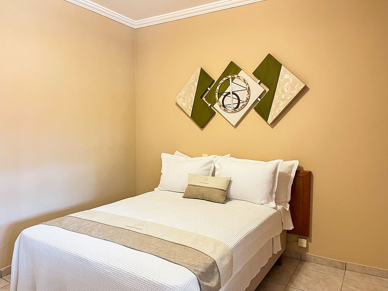 Riviera | Aconchegante Flat com Enxoval Completo