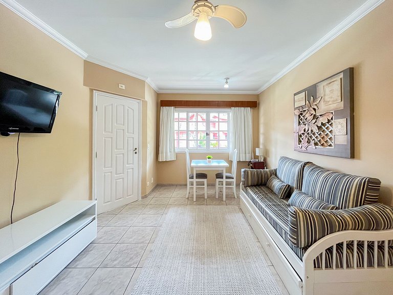 Riviera | Aconchegante Flat com Enxoval Completo