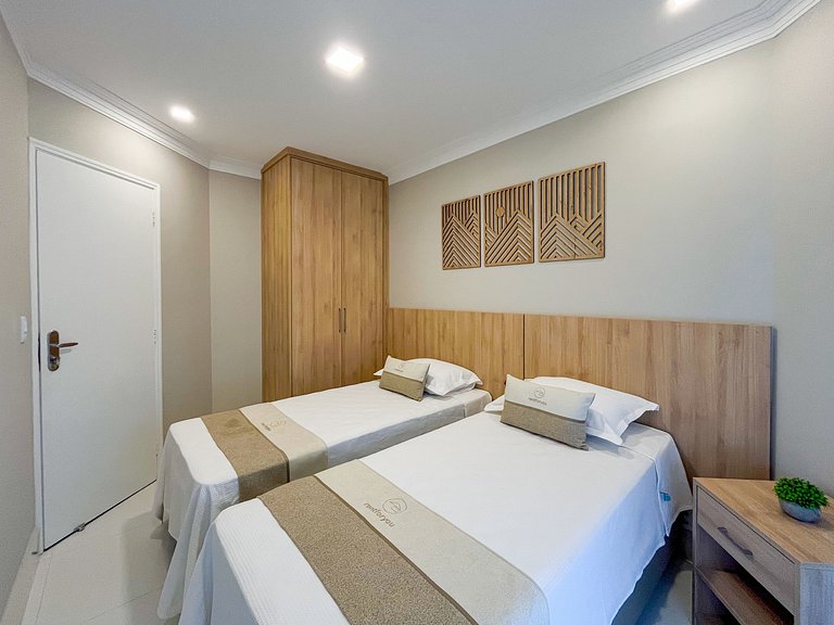 Riviera | Vista Mar com Lazer e Enxoval Completo