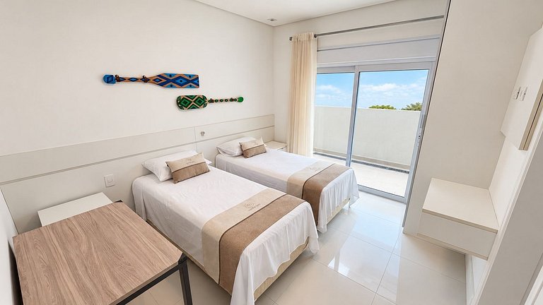 Riviera | 5 Suítes com Jacuzzi e Enxoval Completo