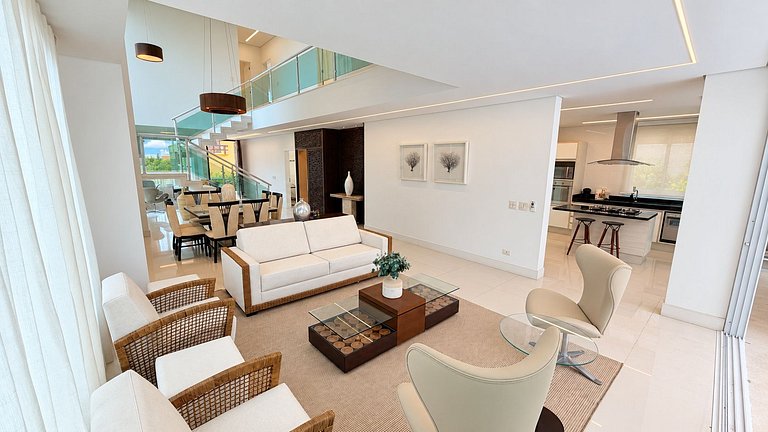 Riviera | 5 Suítes com Jacuzzi e Enxoval Completo