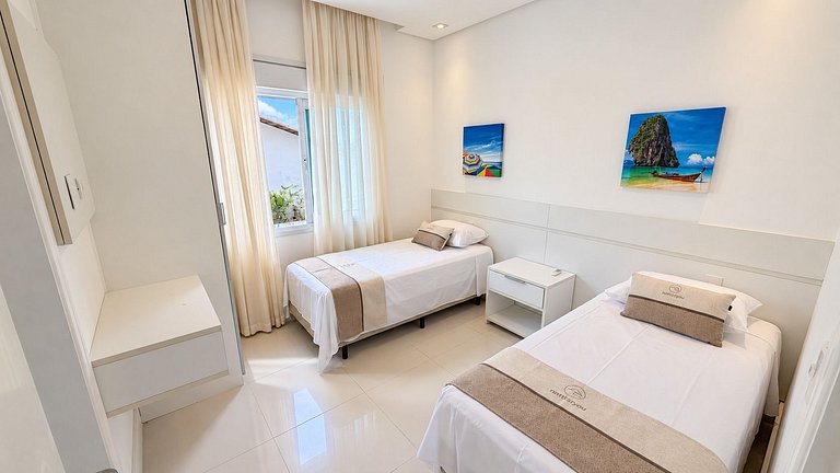 Riviera | 5 Suítes com Jacuzzi e Enxoval Completo