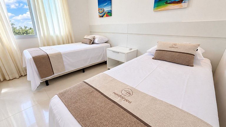 Riviera | 5 Suítes com Jacuzzi e Enxoval Completo