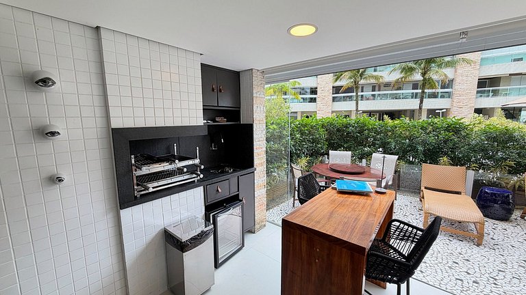 Riviera | Lindo Apto Garden com Enxoval Completo