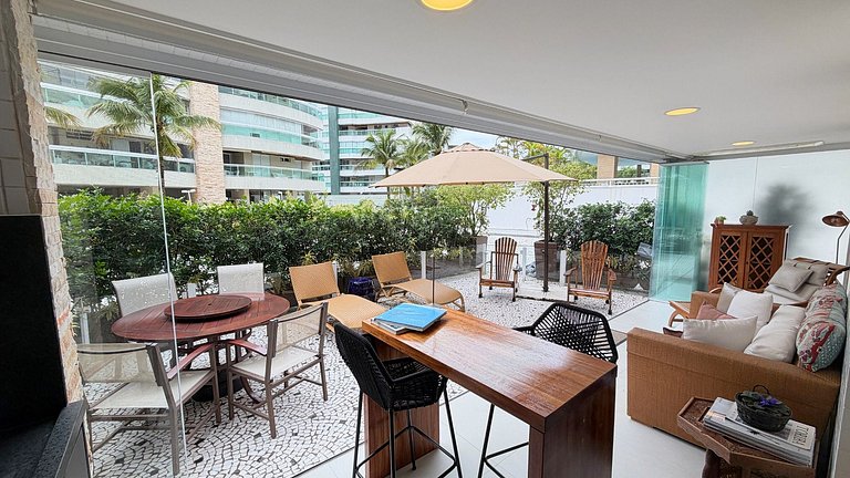 Riviera | Lindo Apto Garden com Enxoval Completo