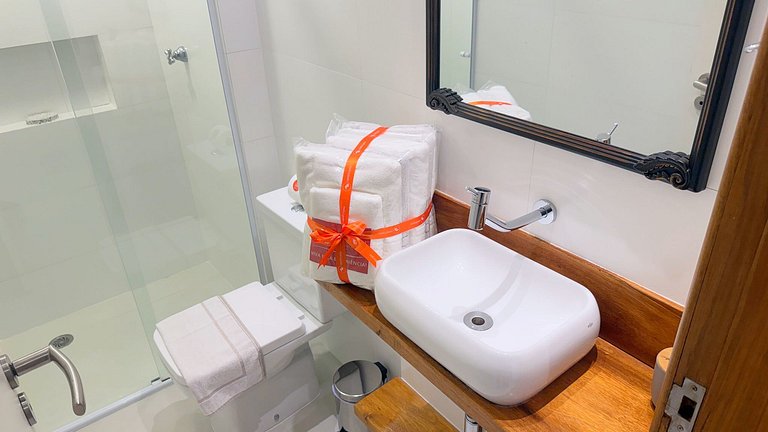 Riviera | Lindo Apto Garden com Enxoval Completo