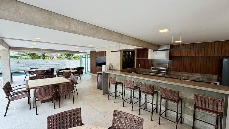 Riviera | Lindo Apto Garden com Enxoval Completo